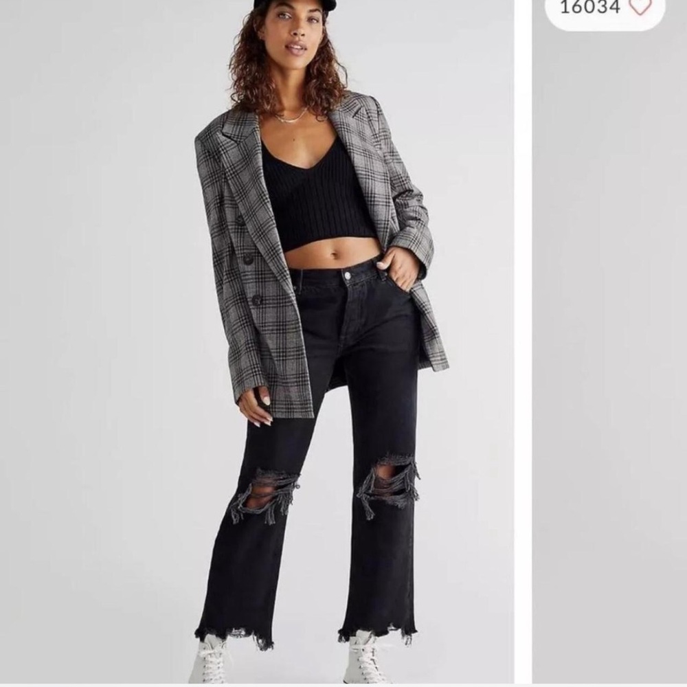 NWOT Free People We the Free Maggie Mid-Rise Straight-Leg Jeans Size 28